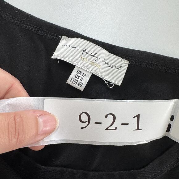 Never Fully Dressed Dress Womens US 8 Black Zebra Print Tie Waist Midi Belted - Picture 3 of 6